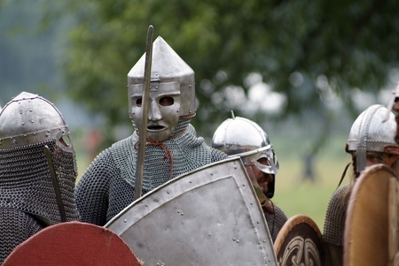 Russia, Moscow, July 2010. Reenactors at the festival of sport in the Luzhniki Stadium.のeditorial素材