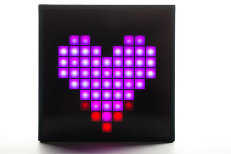 Heart closeup on a white background. Valentines Day.の写真素材