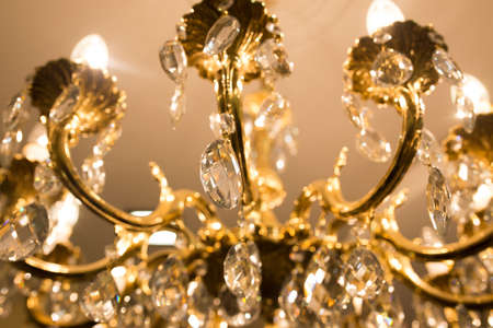 Bokeh made of chandelier. Background, abstraction postcardの写真素材