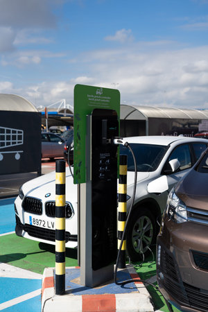 Tarragona, Spain - September 10, 2019: Vestel wallbox electric car charger