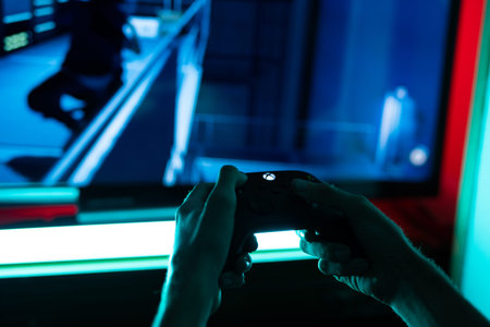Joystick controller for playing on the new xbox series x console. Tarragona, Spain - September 20,...