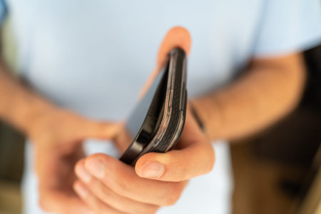 Protective shockproof case for mobile phone.の写真素材