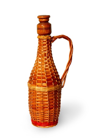 The wattled wicker isolated on white with pathの写真素材