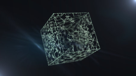 Innovative blockchain technology concept abstract background.