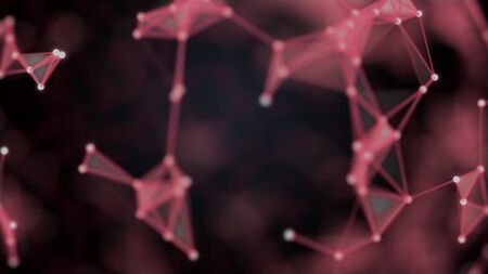 Concept of generating new data. Abstract scape with connecting dots technology of fast speed of data transfer.の写真素材