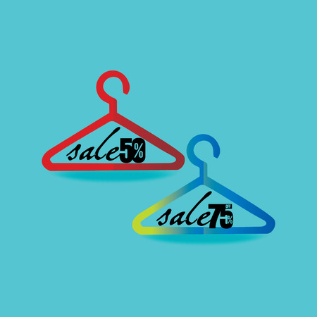 hanger concept with saleのイラスト素材