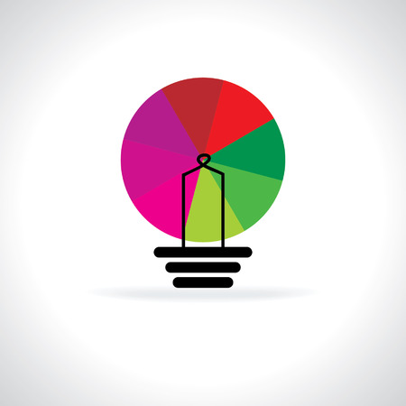 colorful bulb concept ideaのイラスト素材