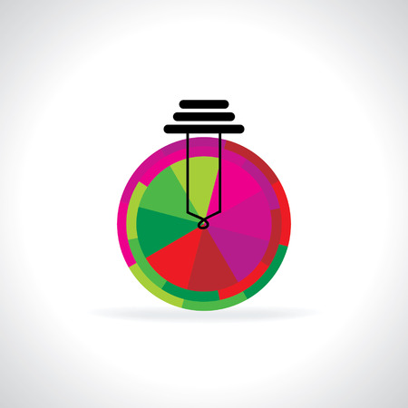 colorful bulb concept ideaのイラスト素材