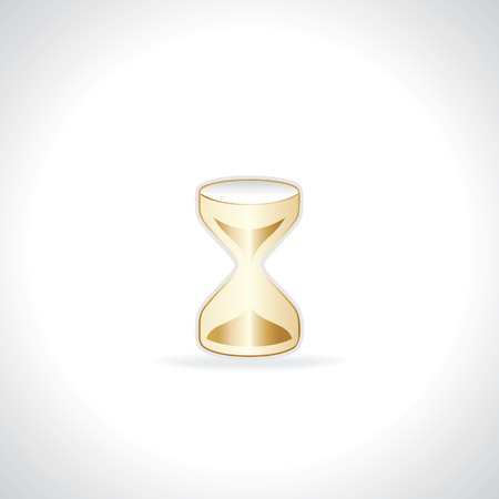golden creative sand clock time idea conceptのイラスト素材