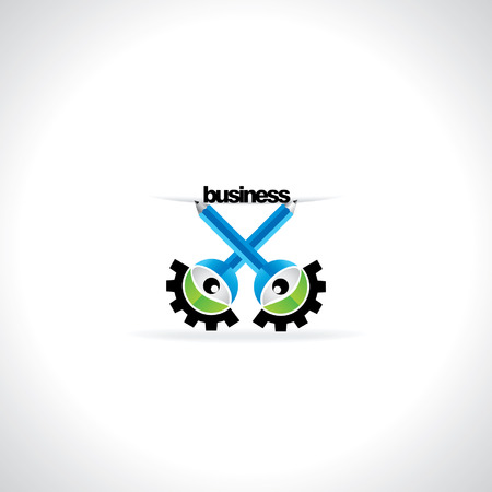 creative engineering concept with businessのイラスト素材