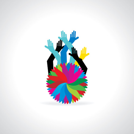creative hands concept team workのイラスト素材