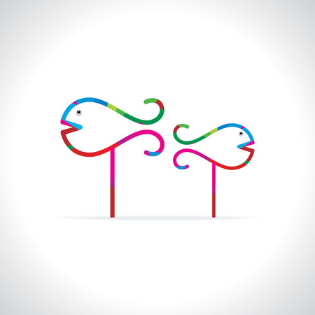 colorful abstract fish vectorのイラスト素材