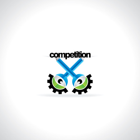 creative engineering concept with competitionのイラスト素材