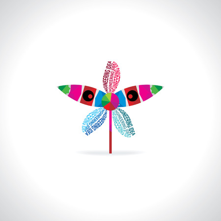 engineering idea concept with eyeのイラスト素材