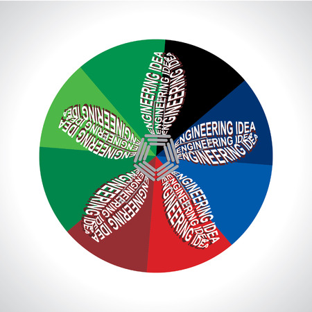 creative engineering idea bulb concept over wheelのイラスト素材