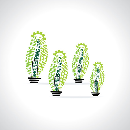 creative engineering idea bulb conceptのイラスト素材
