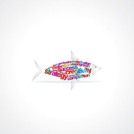 creative fish concept vectorのイラスト素材