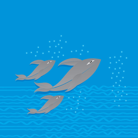 creative fish in water for foodのイラスト素材