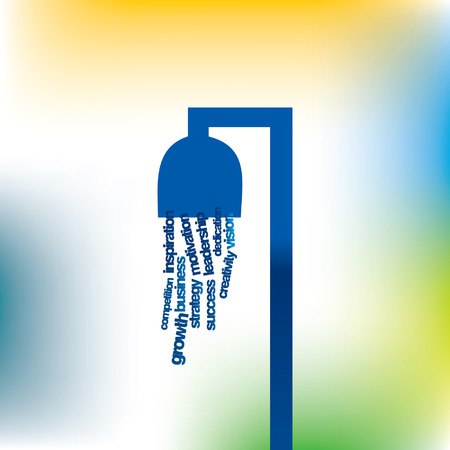 creative bulb like shower with many idea businessのイラスト素材