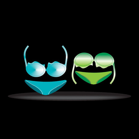 creative women underwear garment over white backgroundのイラスト素材