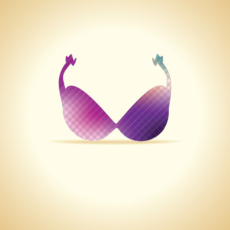 creative women underwear garment over golden backgroundのイラスト素材