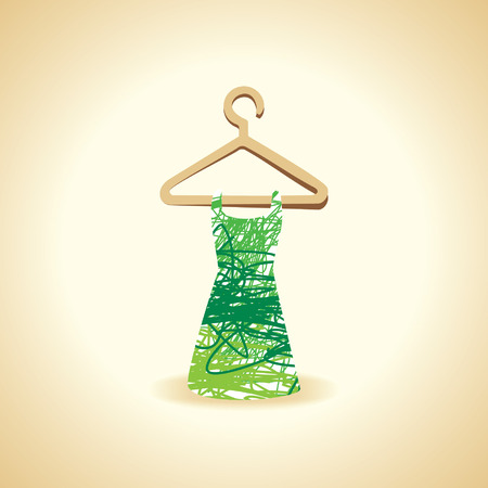 creative women underwear garment over golden backgroundのイラスト素材