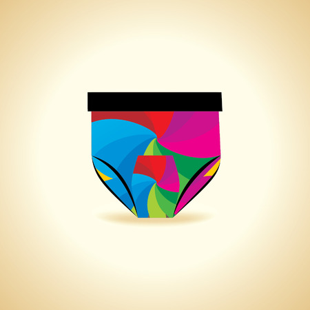 creative women underwear garment over golden backgroundのイラスト素材