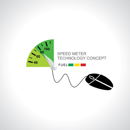 speed meter connect with mouse vector illustrationのイラスト素材
