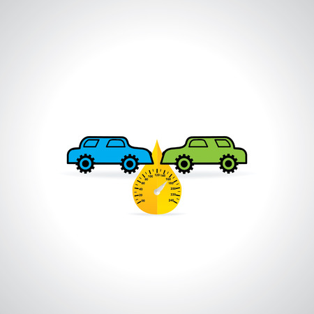 car fueling concept with speed meterのイラスト素材