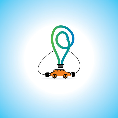 car charging concept vector ideaのイラスト素材