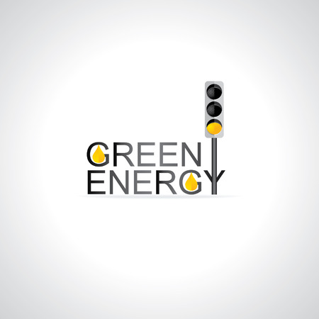 green energy with yellow signalのイラスト素材