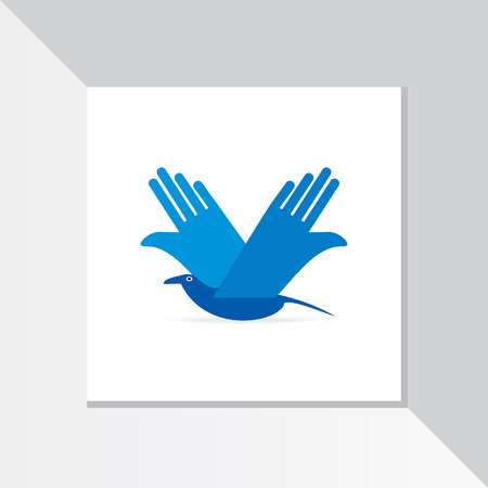 bird flying concept vectorのイラスト素材
