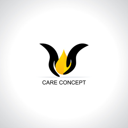 caring concept fuel drop with handのイラスト素材