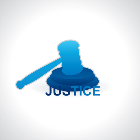 gavel blue color vectorのイラスト素材