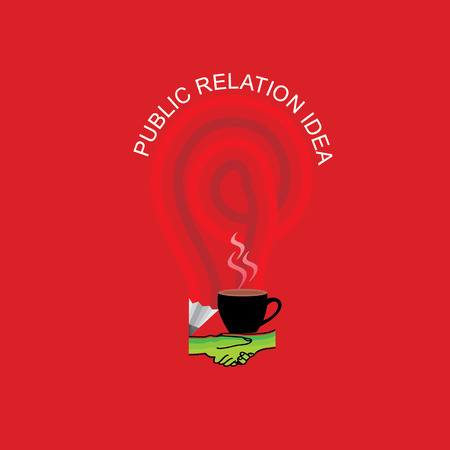 creative public relation idea with pencil and bulb conceptのイラスト素材