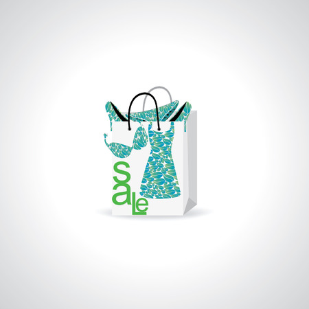 shopping bag underwear sale conceptのイラスト素材