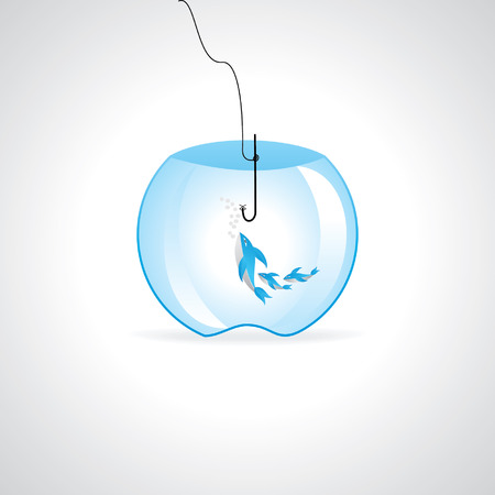 aquarium with fish vectorのイラスト素材