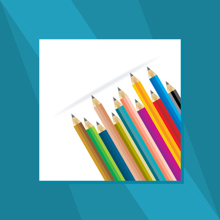 colorful pencil with education conceptのイラスト素材