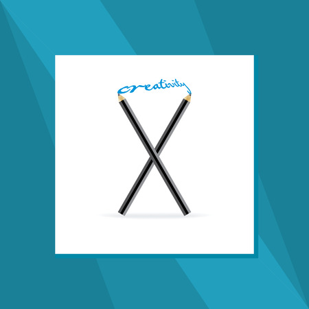 creativity concept with pencilのイラスト素材