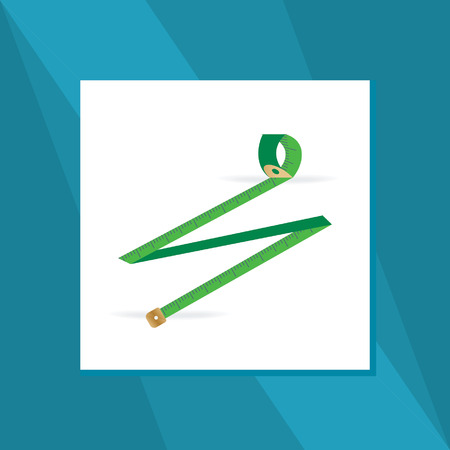 tailor measuring tape vectorのイラスト素材
