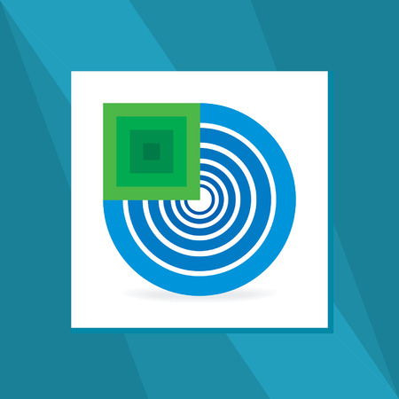 creative blue with green design vectorのイラスト素材