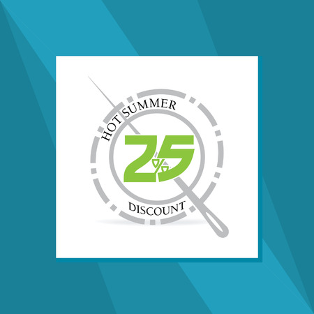 hot summer sale concept with needleのイラスト素材