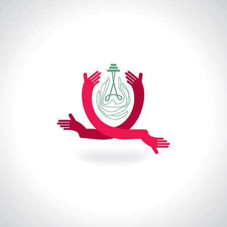 hands holding bulb ideaのイラスト素材
