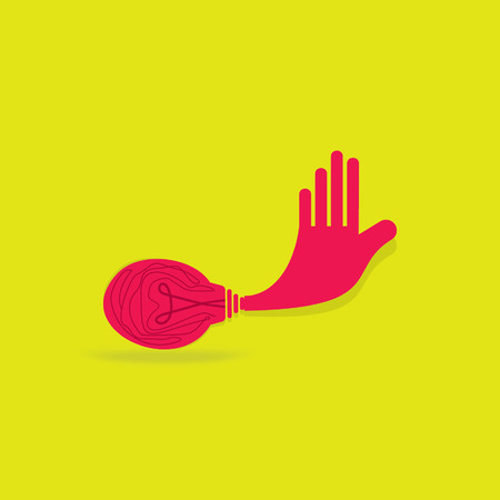 hands connecting bulb のイラスト素材