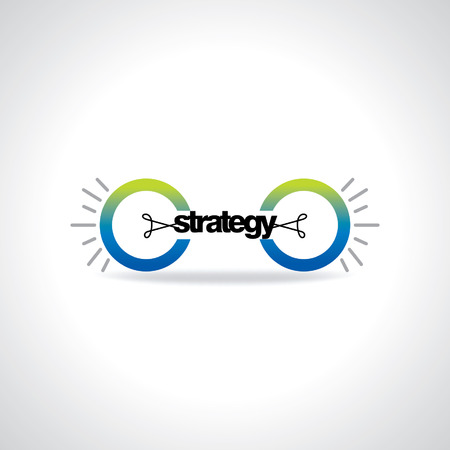 strategy idea with bulbのイラスト素材