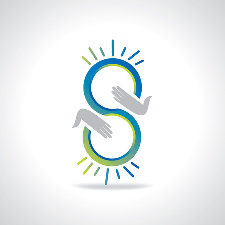 bulb created with handのイラスト素材