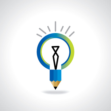 creative bulb created with pencilのイラスト素材