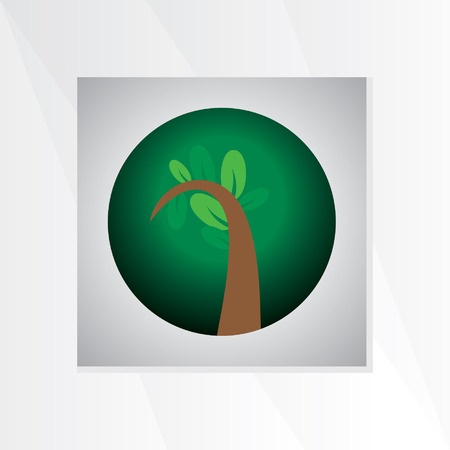 creative tree over green circleのイラスト素材