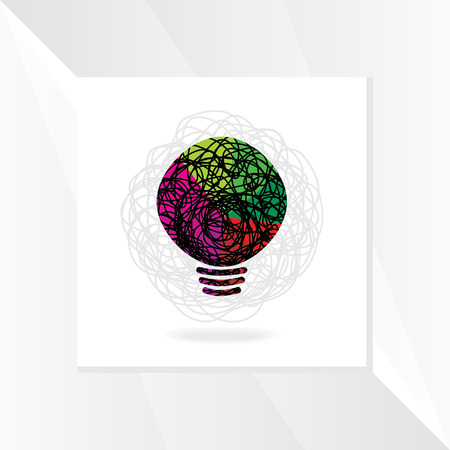 creative colorful bulb ideaのイラスト素材