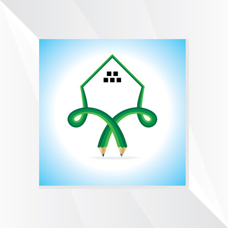 creative house idea created with pencilのイラスト素材